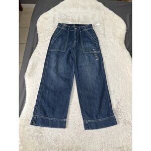 New Gap Wide Leg Womens Blue Denim Jeans Loose Size 2/26‎ NWT Y2K Streetwear